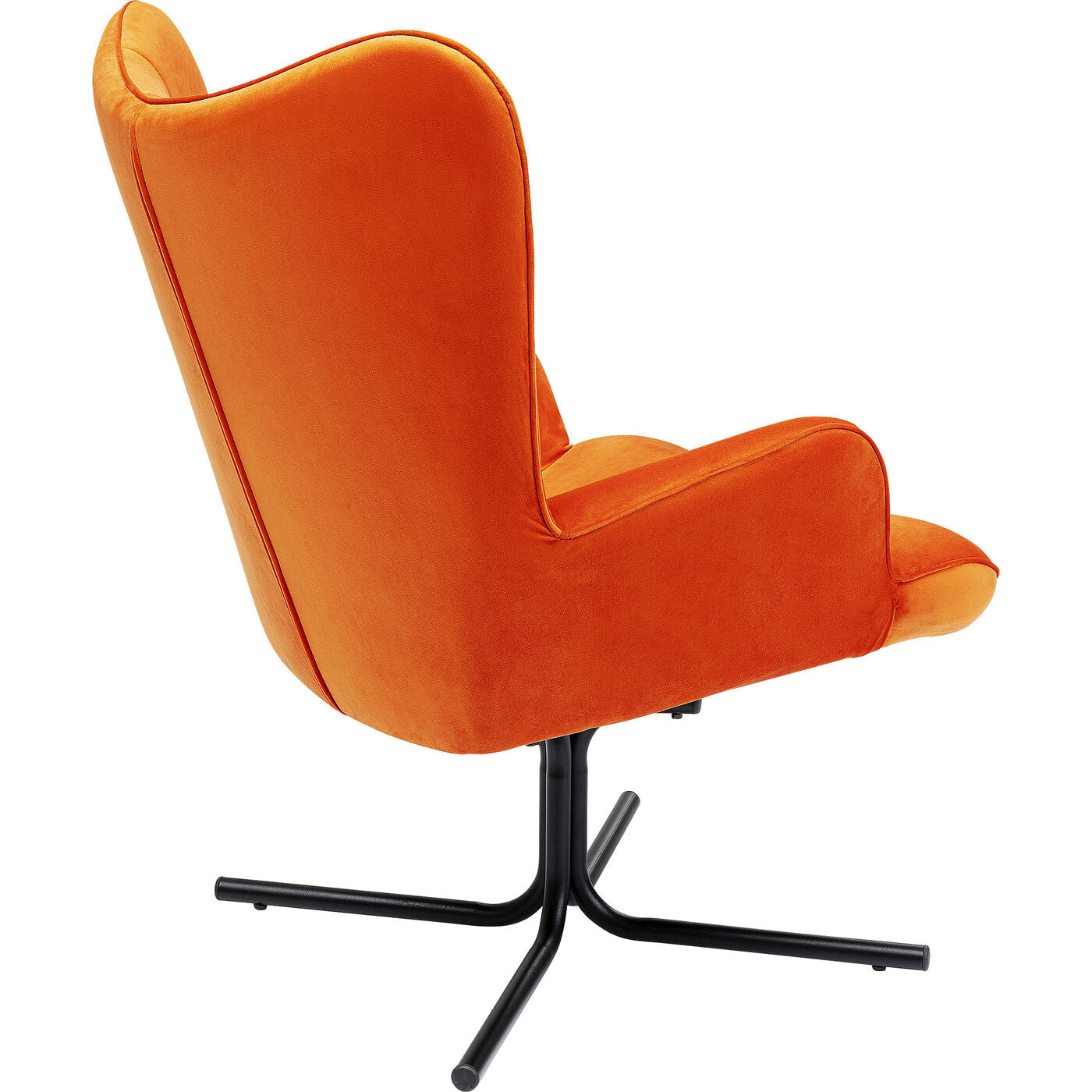 Swivel Armchair Oscar Velvet Orange