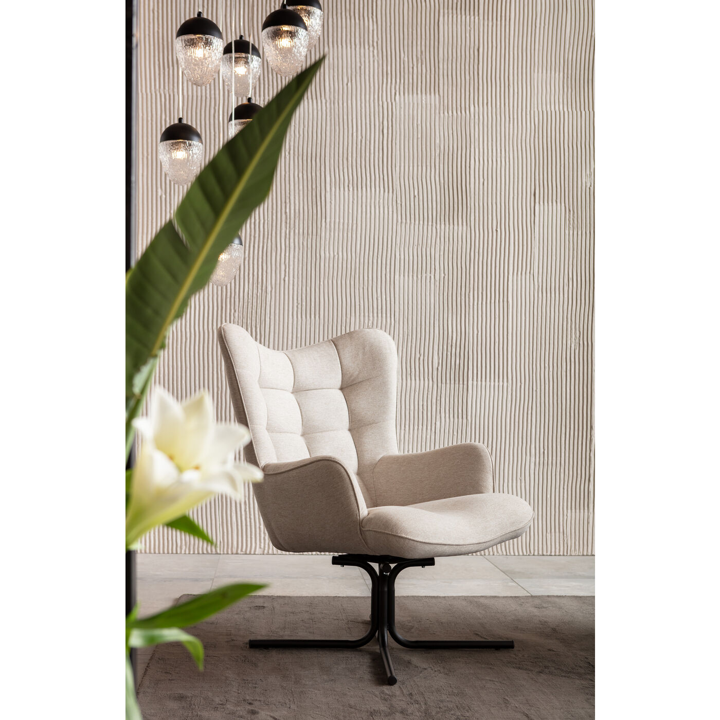 Swivel Armchair Oscar Cream