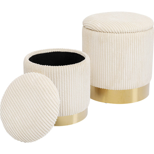 Stool Cherry Storage Cord Creme (2/Set)