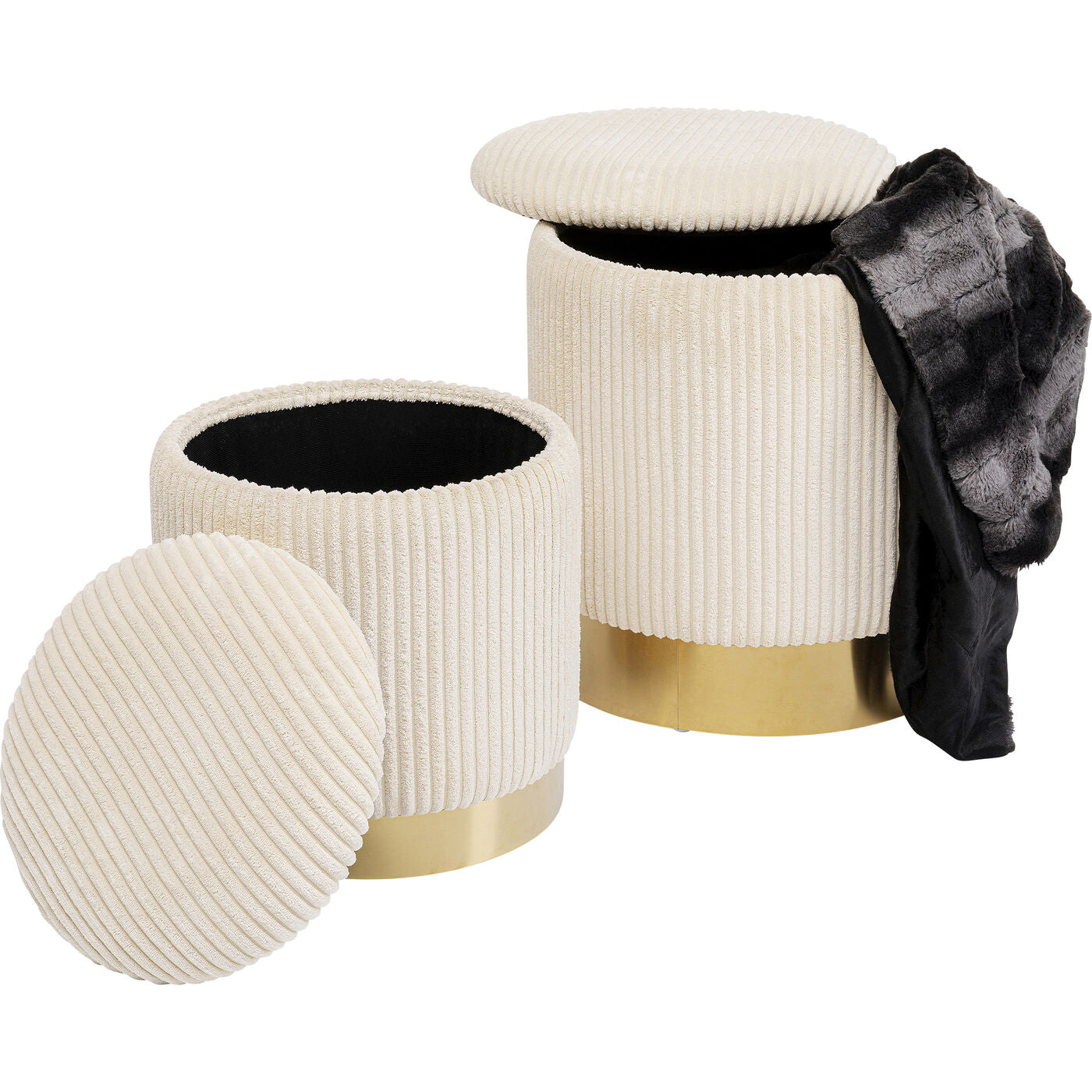 Stool Cherry Storage Cord Creme (2/Set)