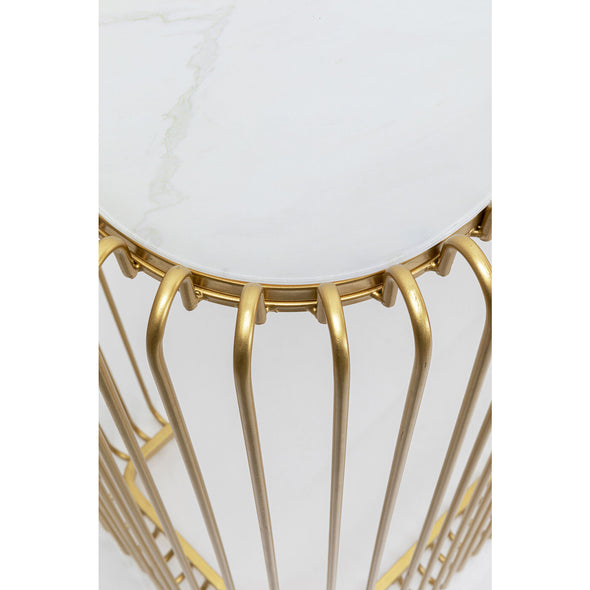 Console Wire Glass Marble Gold 142x89cm