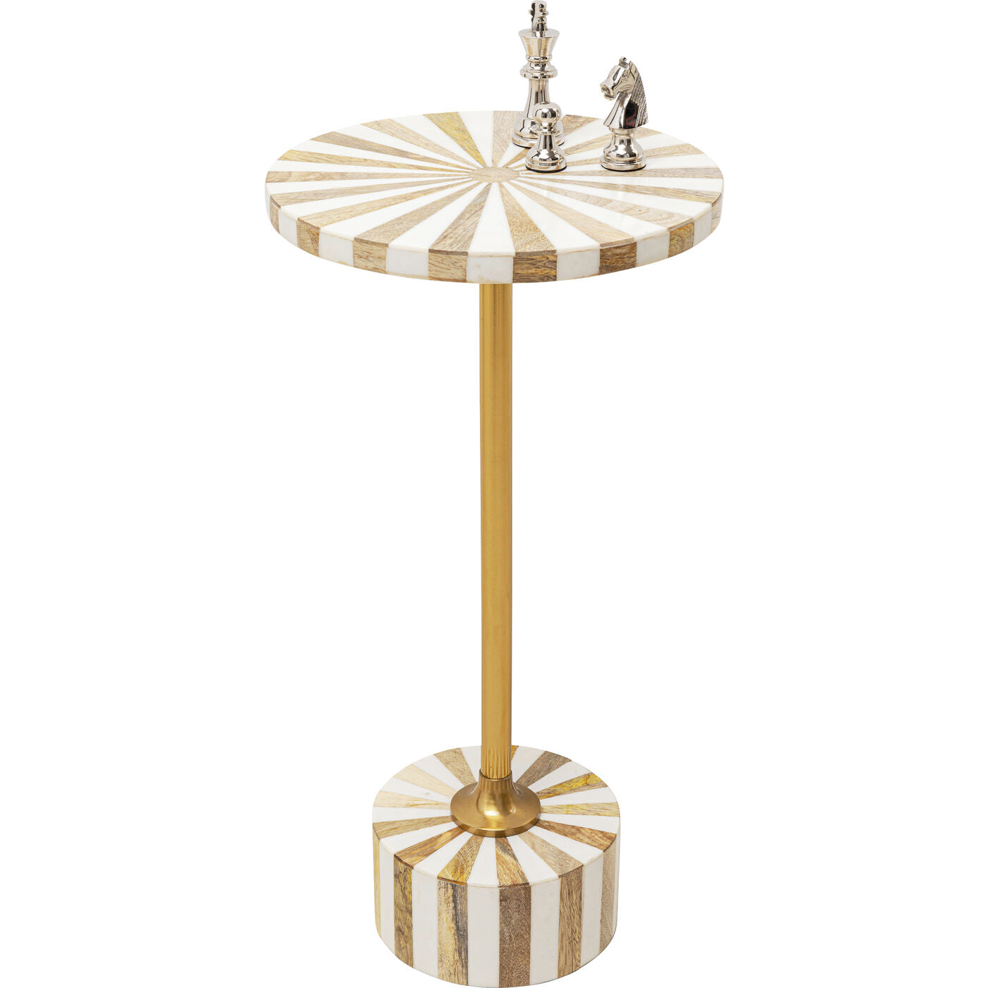 Side Table Domero Cirque Gold White Ø25cm