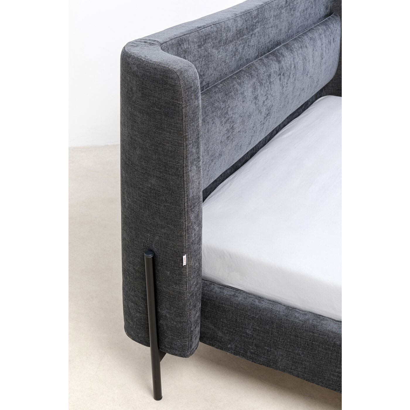 Grey Upholstered Bed