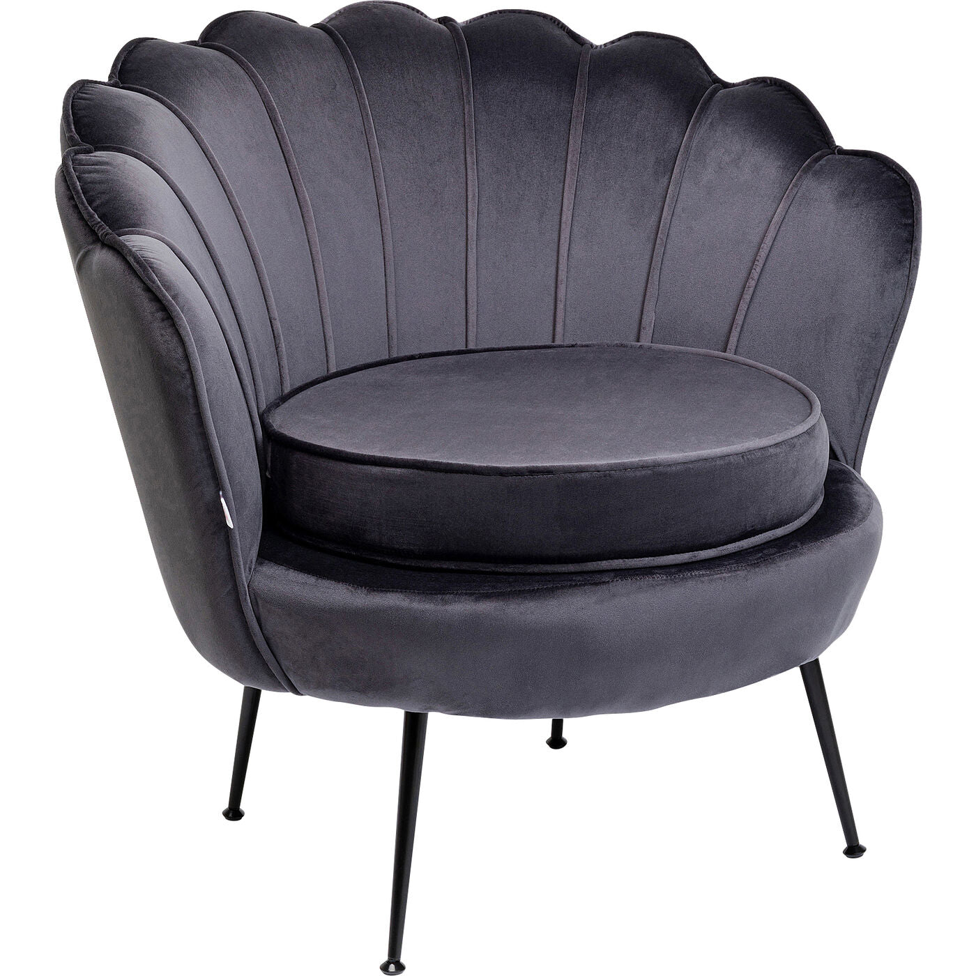 Armchair Water Lily Black Grey