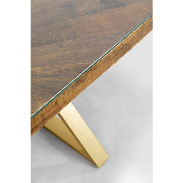 Table Conley Cross Brass 180x90cm