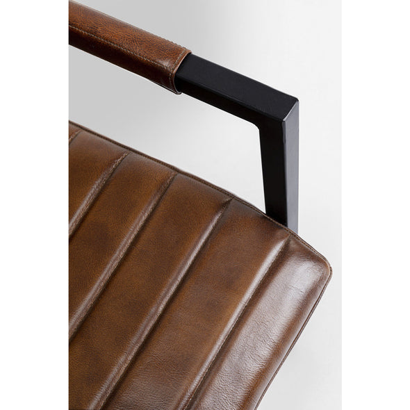 Cantilever Armchair Lola Leather Brown