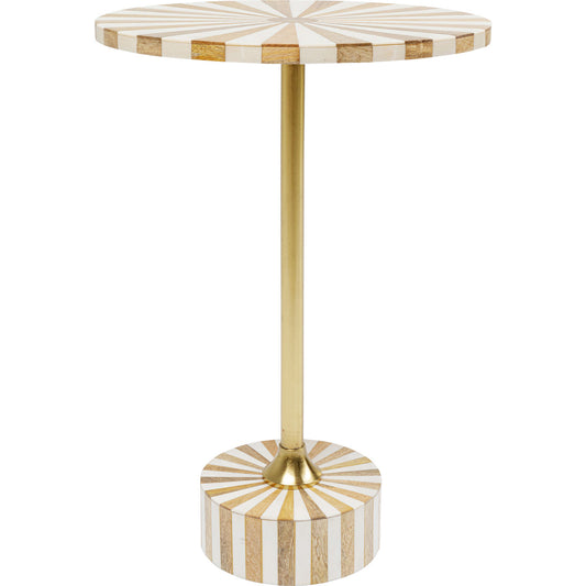 Side Table Domero Cirque Gold White Ø40cm