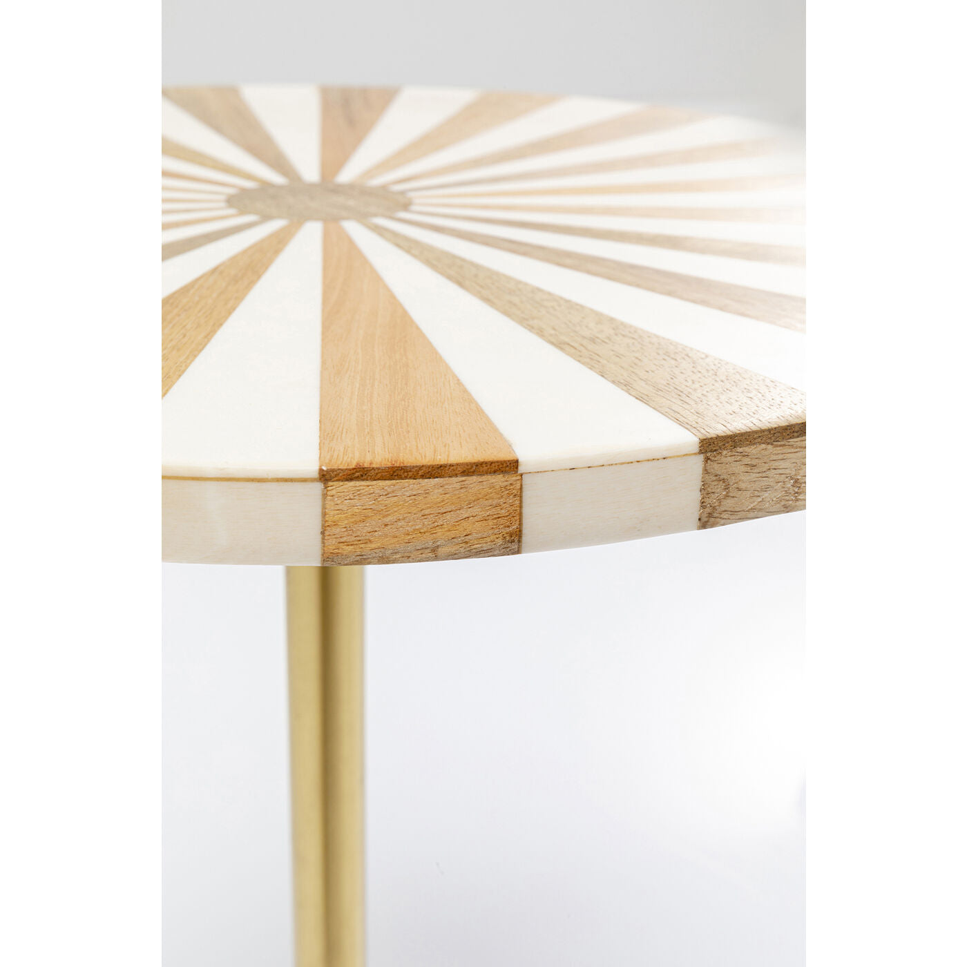 Side Table Domero Cirque Gold White Ø40cm