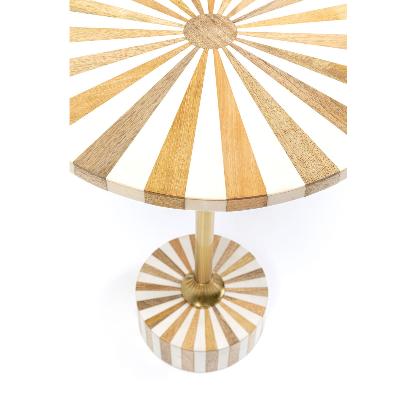 Side Table Domero Cirque Gold White Ø40cm