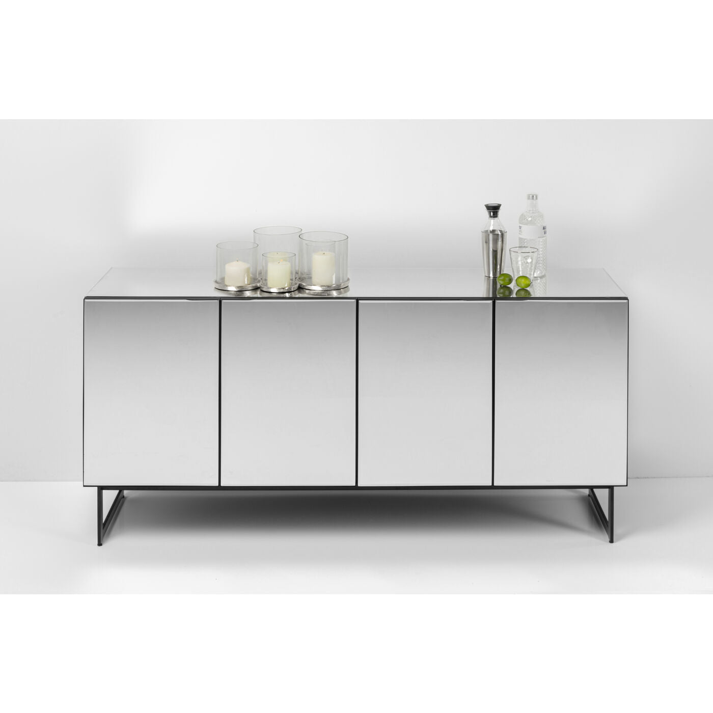 Black Mirrored Sideboard