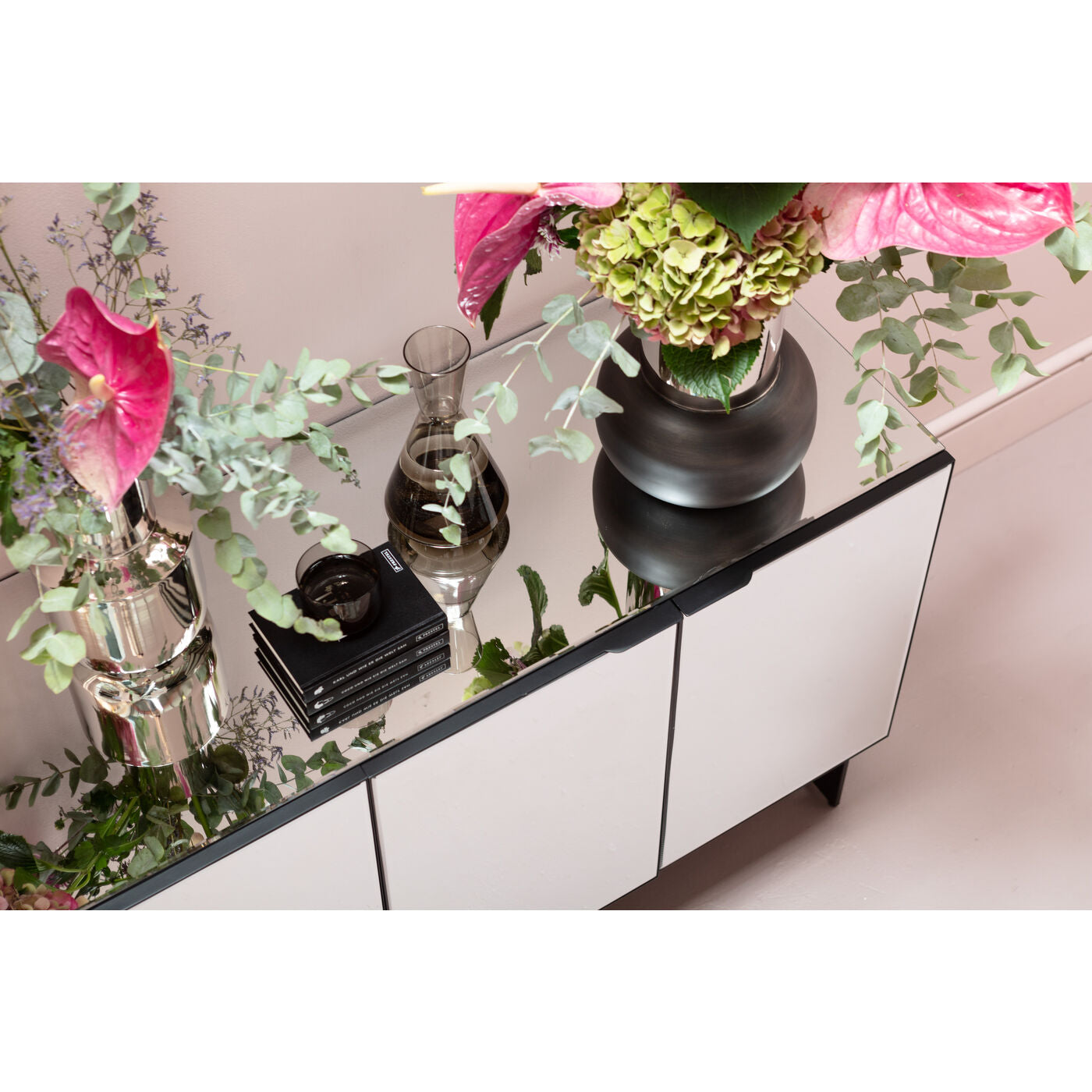 Black Mirrored Sideboard