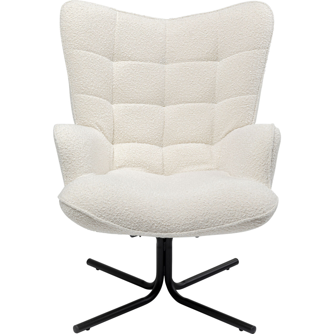 Swivel Armchair Oscar Boucle Cream