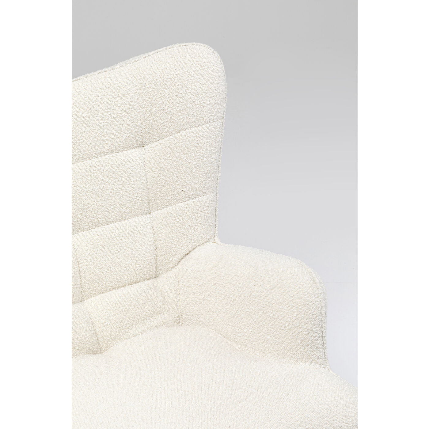 Swivel Armchair Oscar Boucle Cream