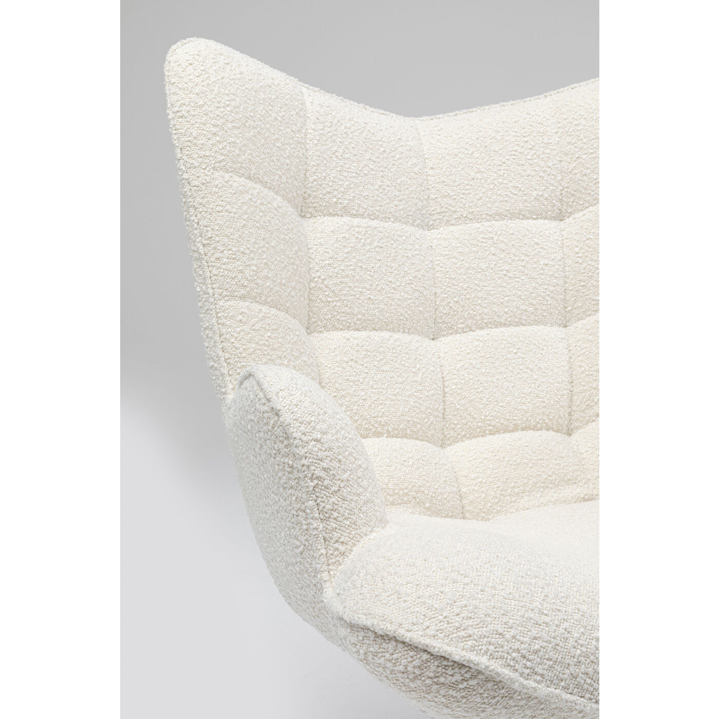 Swivel Armchair Oscar Boucle Cream