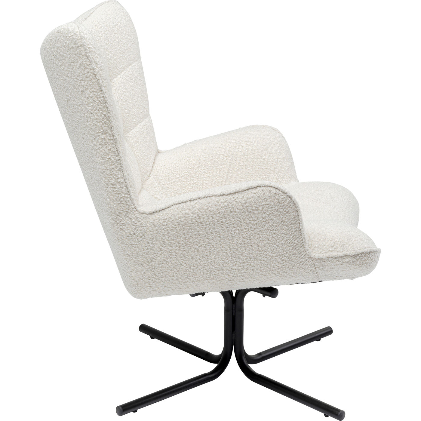 Swivel Armchair Oscar Boucle Cream