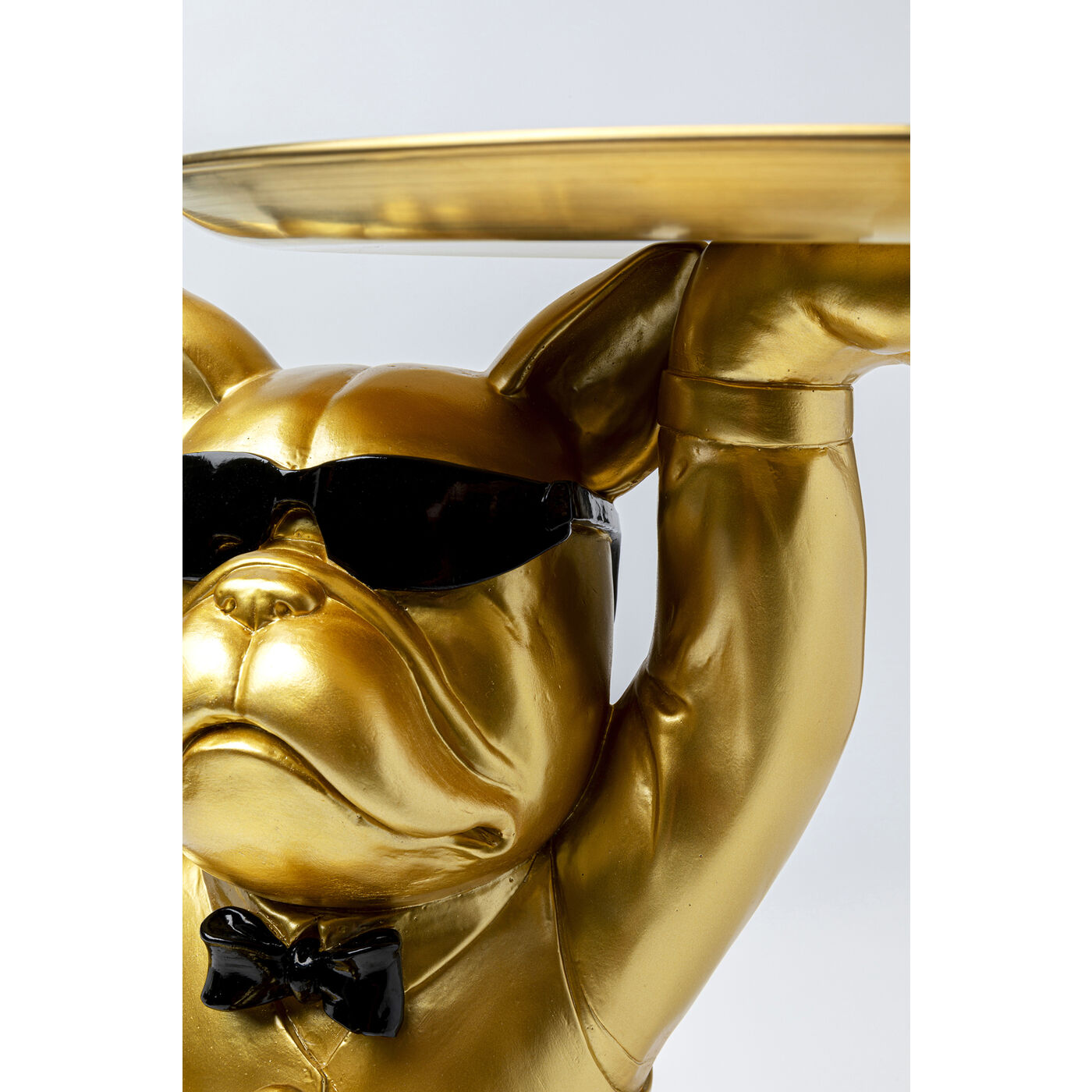 Side Table Cool Bulldog Tray Gold 34x55cm