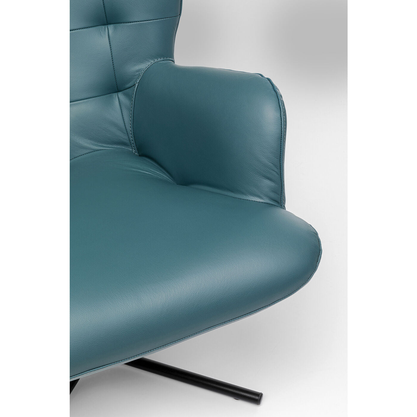 Swivel Armchair Oscar Leather Blue