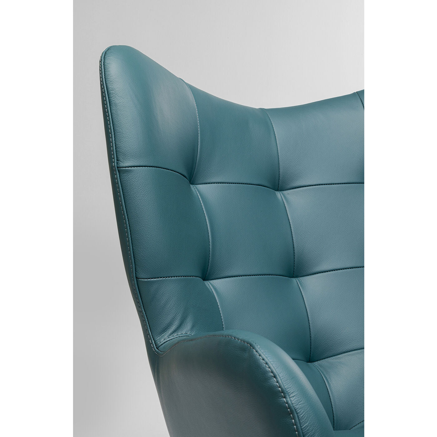 Swivel Armchair Oscar Leather Blue