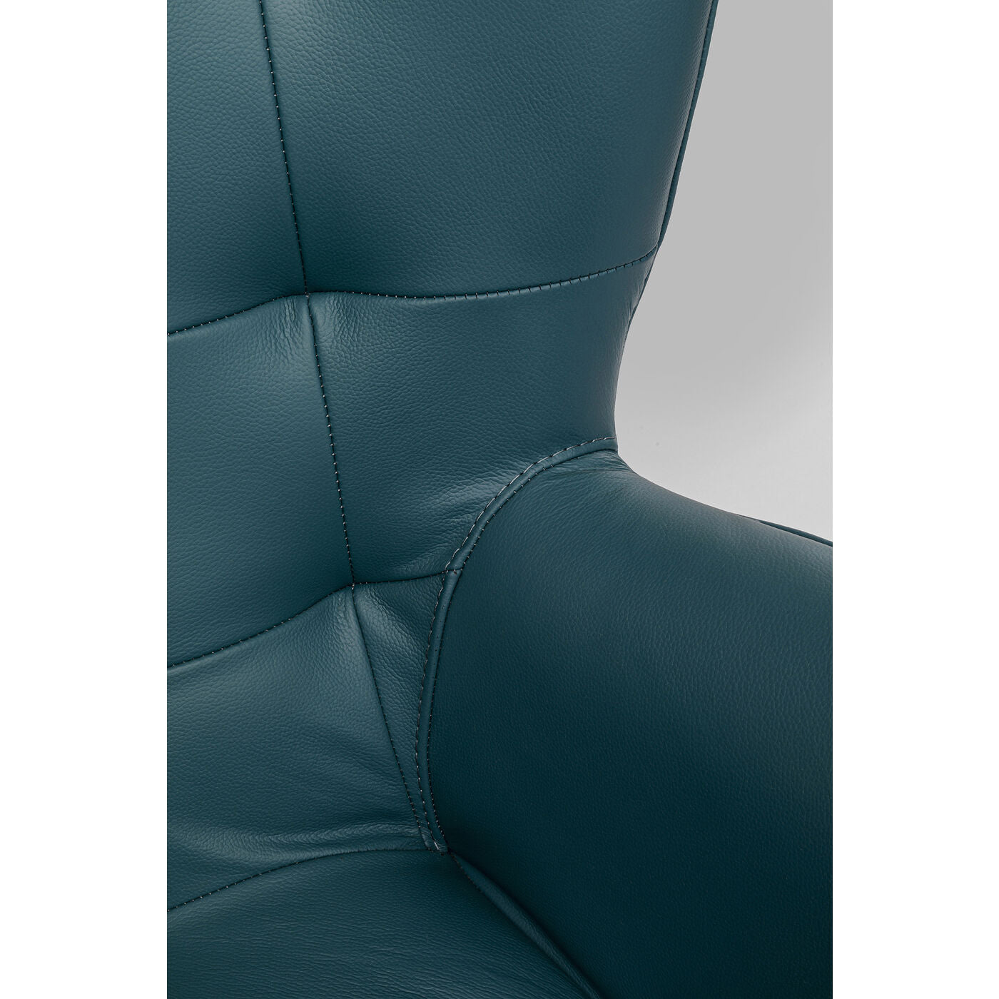 Swivel Armchair Oscar Leather Blue