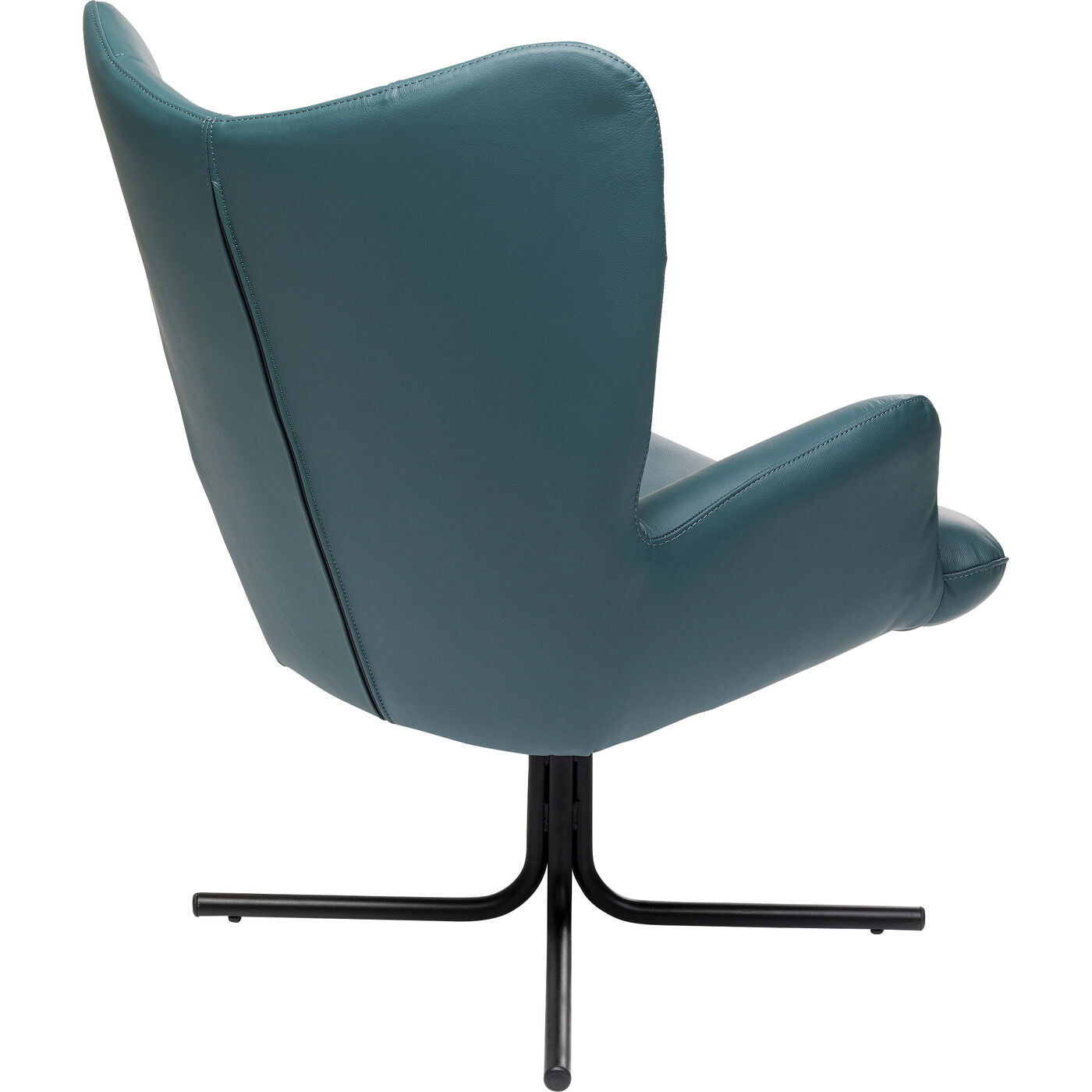 Swivel Armchair Oscar Leather Blue