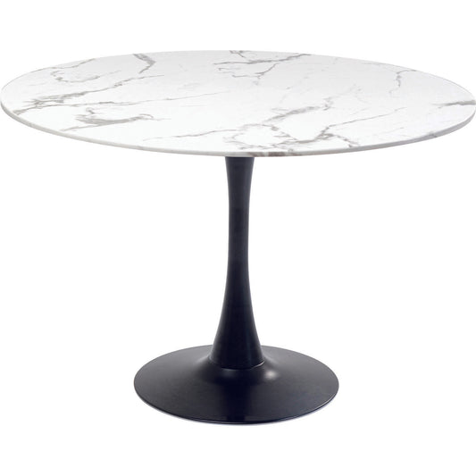 Table Schickeria Marble White Black Ø110cm