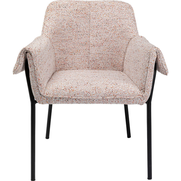 Chair with Armrest Bess Beige Flitter