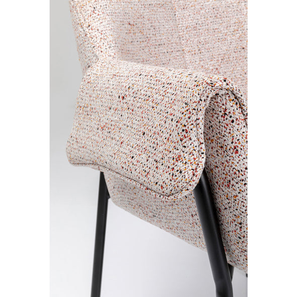 Chair with Armrest Bess Beige Flitter