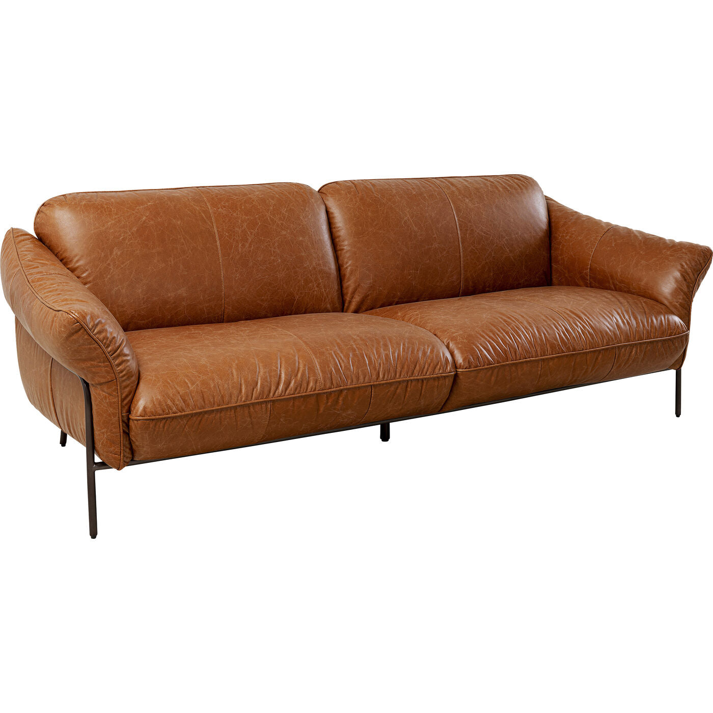 Brown Leather Sofa