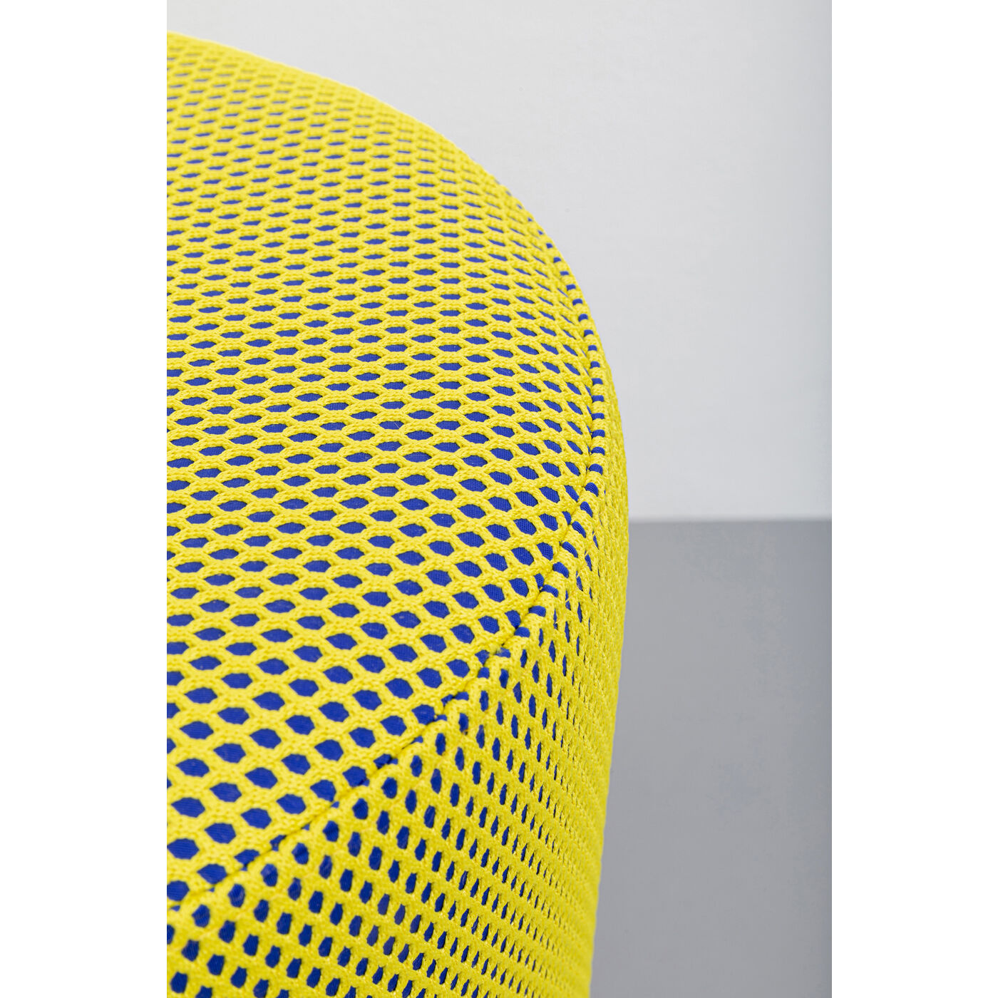 Stool Jody Yellow Black Mesh Black Ø35cm