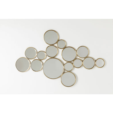 Mirror Bubbles Brass 93x138cm
