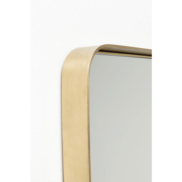 Mirror Curve Rectangular Brass 120x80cm