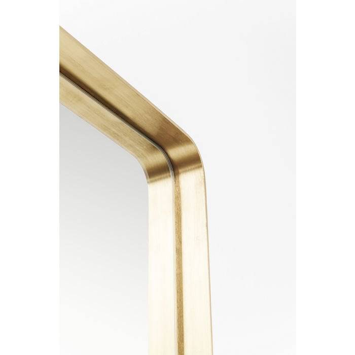 Mirror Curve Rectangular Brass 200x70cm