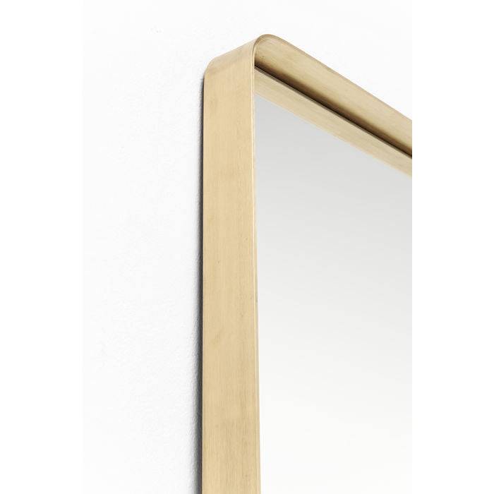 Mirror Curve Rectangular Brass 200x70cm