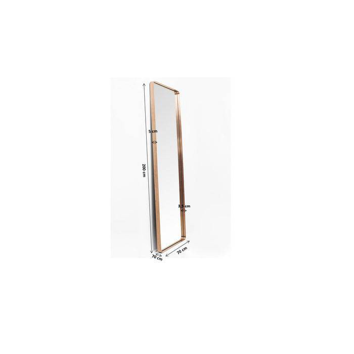 Mirror Curve Rectangular Copper 200x70cm