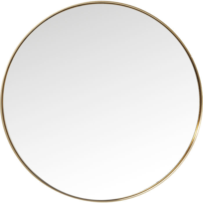 Mirror Curve Round Brass Ø100cm