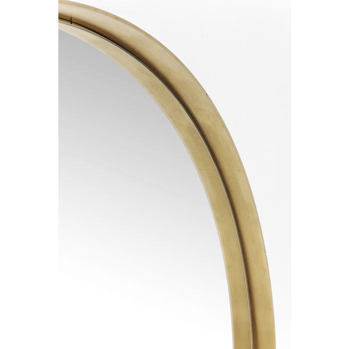 Mirror Curve Round Brass Ø100cm