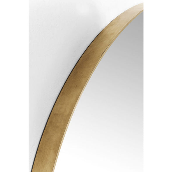 Mirror Curve Round Brass Ø100cm