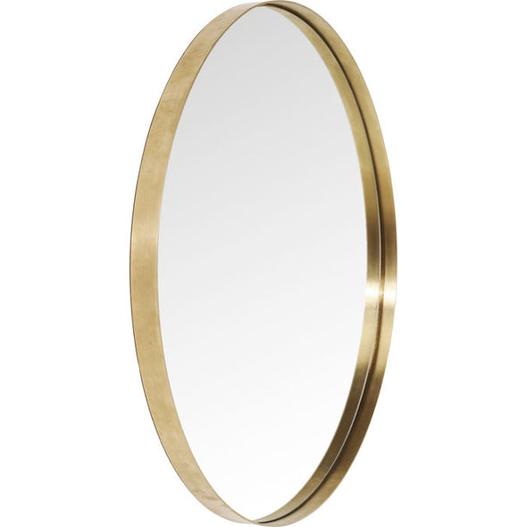 Mirror Curve Round Brass Ø100cm
