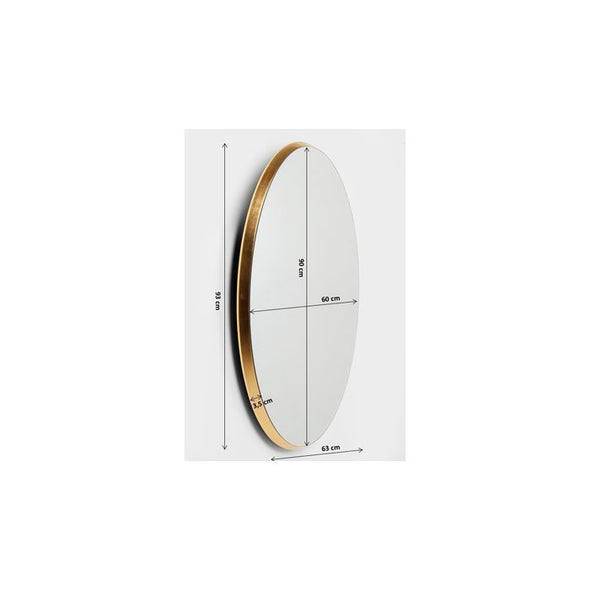 Mirror Jetset Oval Gold 94x64cm