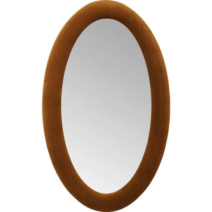 Mirror Velvet Brown Oval 150x90cm - JULIA VENCE STORE