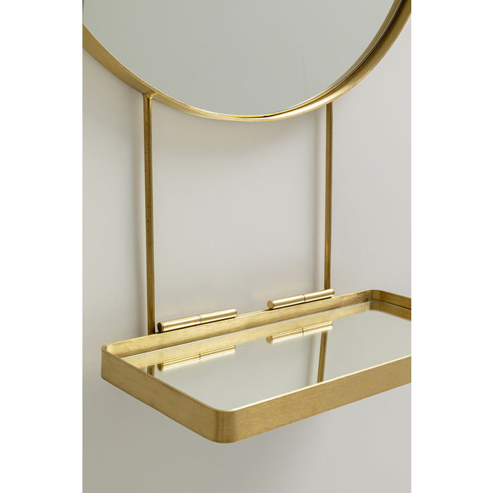 Mirror With Shelf Curve Art ‚àö√≤60