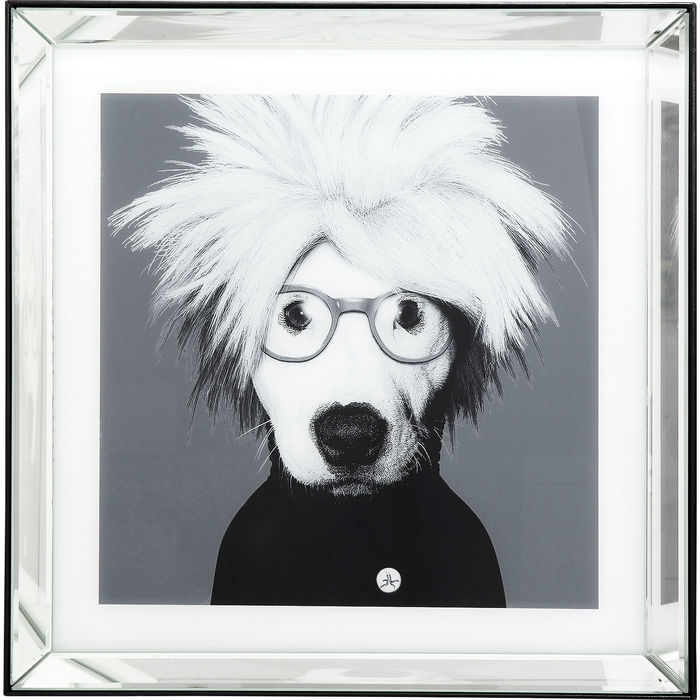 Picture Frame Mirror Artist Dog 60x60