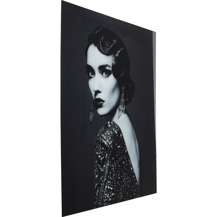 Picture Glass Beauty Lady 150x120