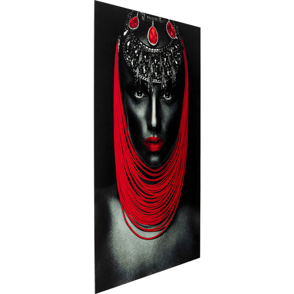 Picture Glass Lady Red Lips 80x120