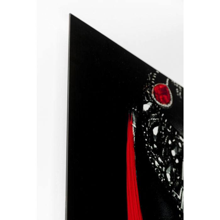 Picture Glass Lady Red Lips 80x120