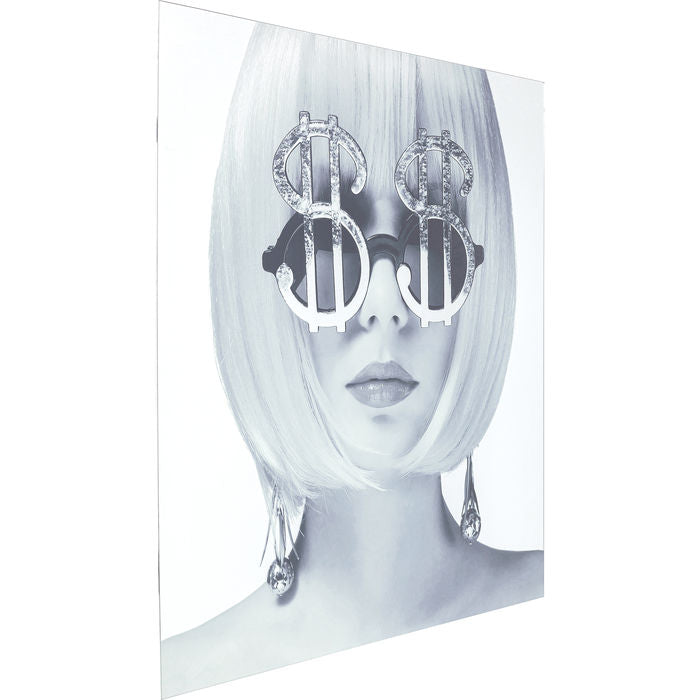 Picture Glass Metallic Dollar Girl 120x120