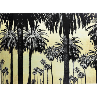 Picture Glass Metallic Palms 120x180cm