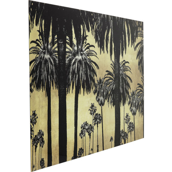 Picture Glass Metallic Palms 120x180cm