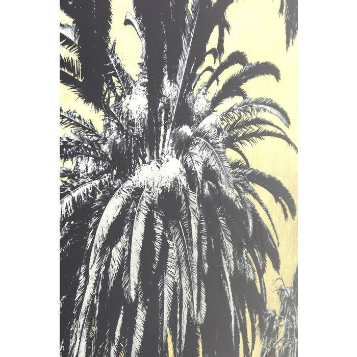 Picture Glass Metallic Palms 120x180cm