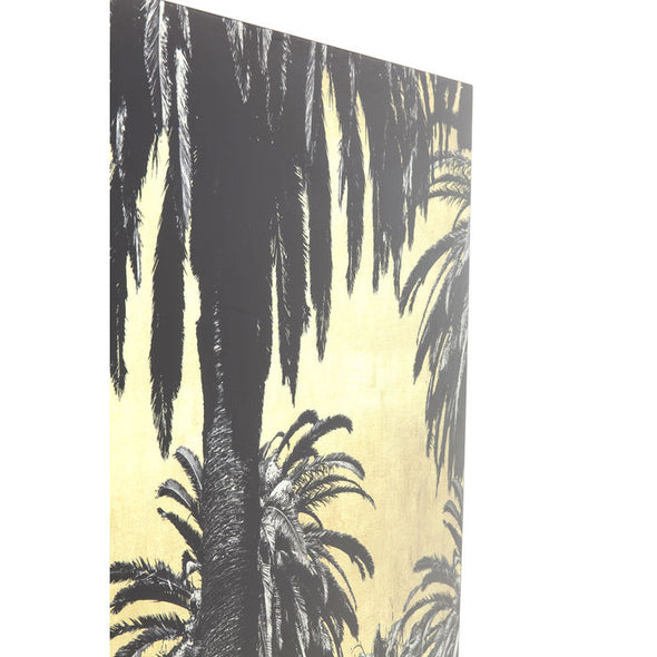 Picture Glass Metallic Palms 120x180cm